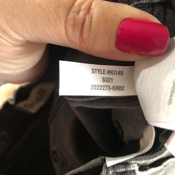 NWT Madewell 9” Mid Rise Skinny Jeans Frayed Hem Distressed Gray - 24P - Picture 10 of 13